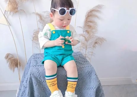 ツートンカラーサロペット💛💚73〜120