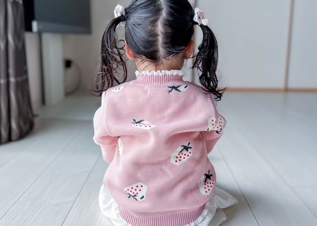 もこもこフリルいちごカーディガン🍓80〜140