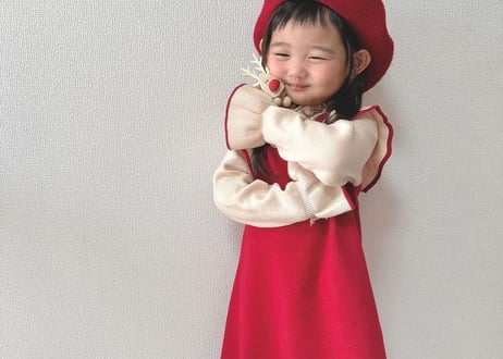 リボンストレートワンピース❤️80〜130