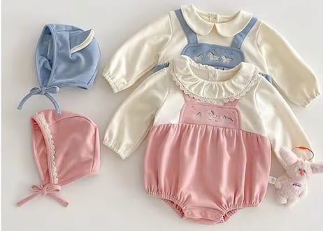 ポニーベビーダルマオール風ロンパース66〜90