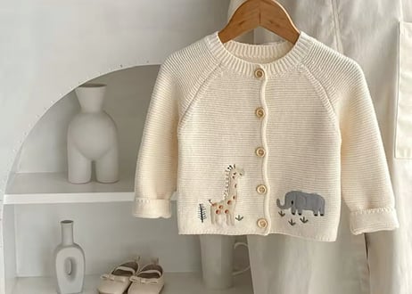 アニマル刺繍カーディガン66〜100