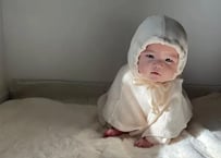 ワッフルてるてる坊主ポンチョ♡Baby