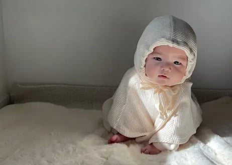 ワッフルてるてる坊主ポンチョ♡Baby