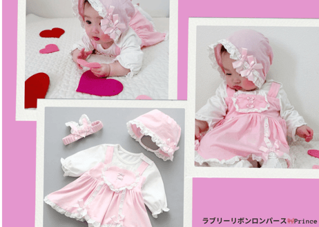 ラブリーリボンロンパース🎀新生児〜90