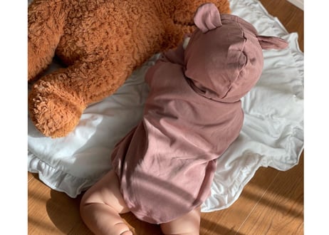 くまさんパーカーロンパース🧸65〜100一部即納