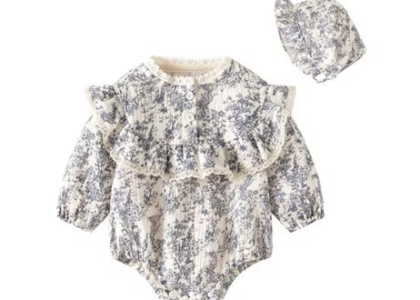 トワルドジュイcottonロンパース59〜90帽子付き✴︎