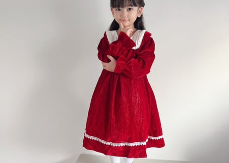 レッドパールXmasワンピース90〜150