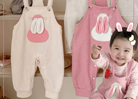 うさちゃんオーバーオールサロペット🐰66〜120
