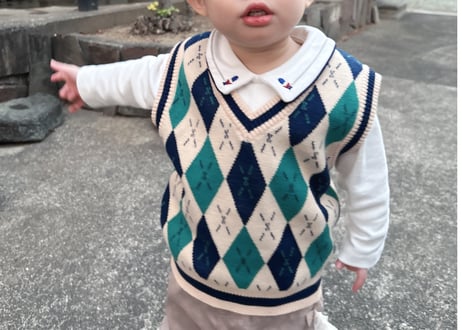 菱形cottonベスト80〜120