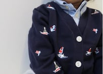 刺繍マリンカーディガン⛵️80〜120