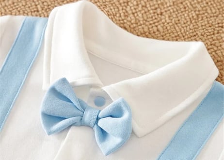 ロイヤルブルーサロペット風ロンパース一部即納59〜90
