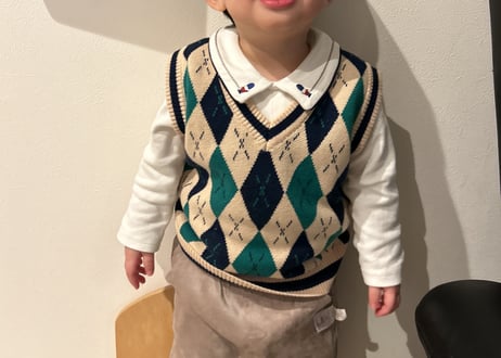 菱形cottonベスト80〜120
