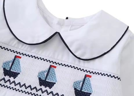 マリン刺繍(長袖版)リンクワンピース＆セットアップ73〜130