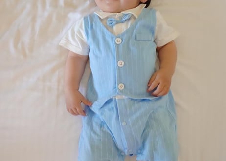ロイヤルブルーcottonベストロンパース59〜90