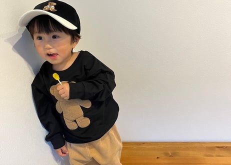 くまちゃん刺繍cottonキャップ🧸kids〜ママ