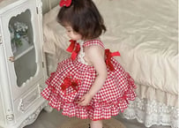 ラブリーチェックエプロンワンピース🎀90〜140