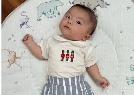 兵隊さん刺繍ストライプセットアップ59〜100一部即納