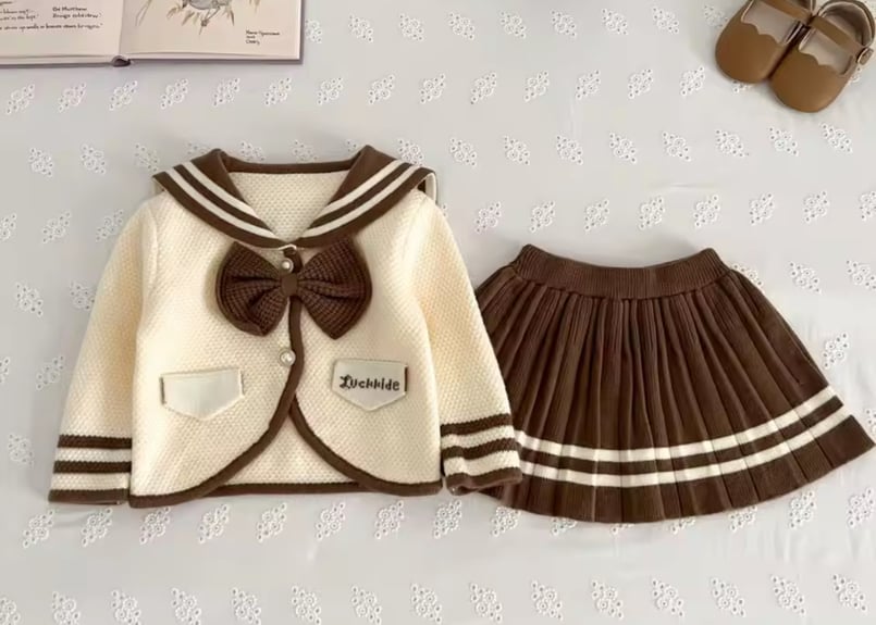 ブラウンセーラーニットセットアップ90〜130 | Prince