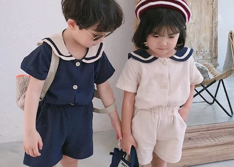 cottonセーラーセットアップ90〜140