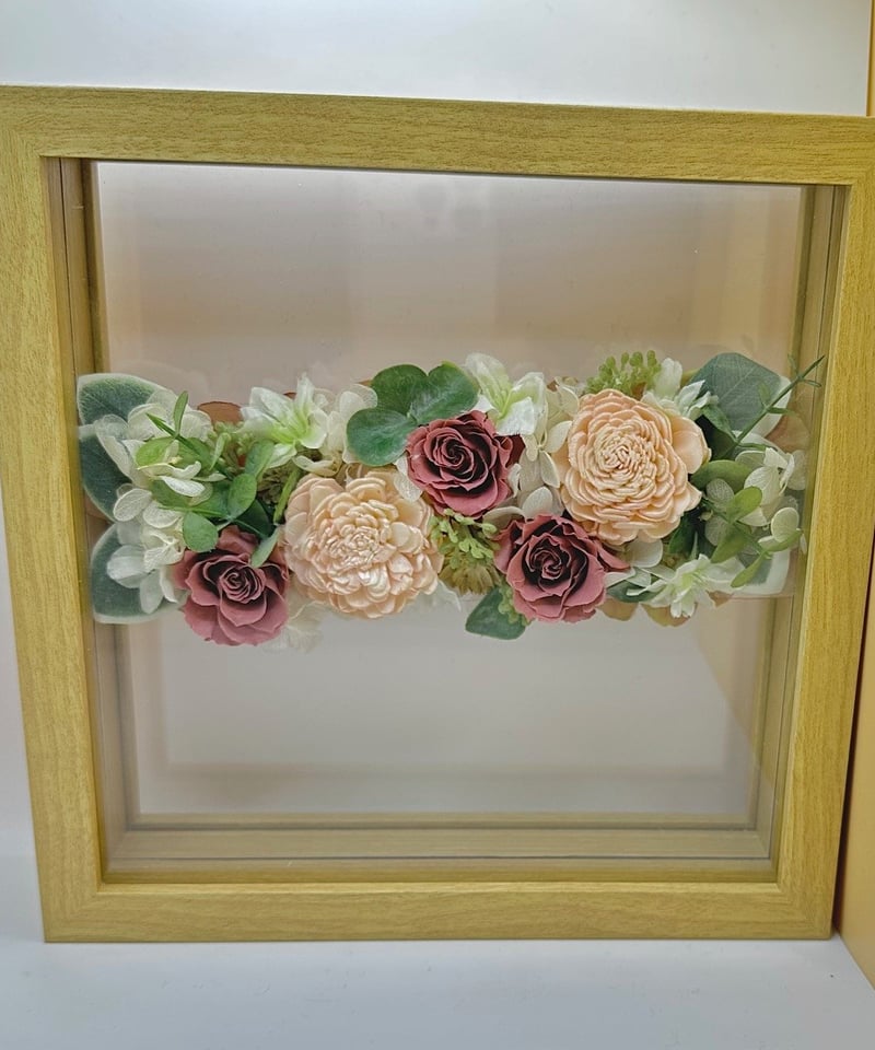 プリザーブドフラワー ガラスケース ピンク | Flower shop grace.