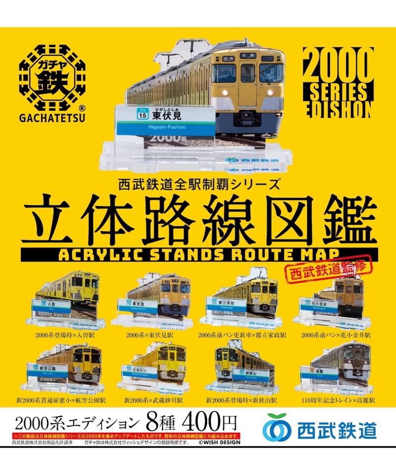 立体路線図鑑 2000系エディション（全8種） | ガチャ鉄ON-LINE