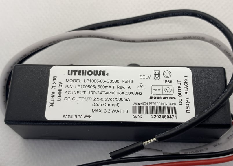 LP1005-06-C0500(SHOWA LHT製)｜ACDC LED電源｜3.3W・定電流