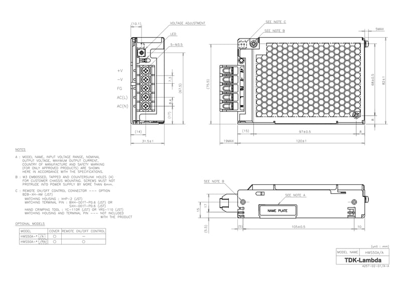 ACDC電源 50W48V HWS50A-48/A TDKラムダ ユニット電源 組込電源 ACDC電源 50W48V HWS50A-48/A TDKラムダ ユニット電源 組込電源