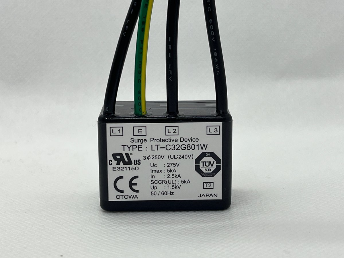 LT-C32G801W (音羽電機工業製)｜装置用SPD｜雷サージ対策品｜三相3線 