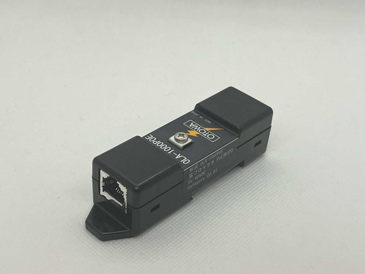 販売終了】 OLA-1000POE (音羽電機工業製)｜LAN用SPD｜雷プロテクター