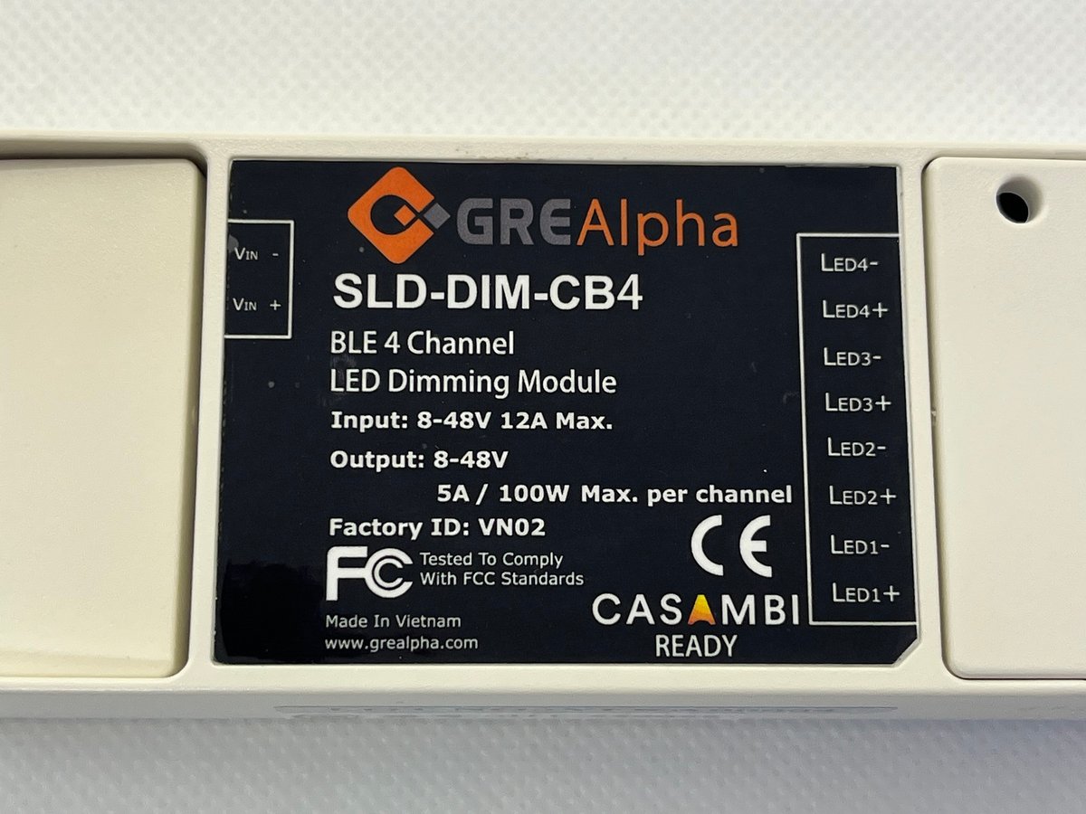 照明制御　調光システム　無線　Casambi　CGW-001-PSU Casambi調光モジュール SLD-DIM-CB4 4ch カサンビ調光 LED調光 Cas