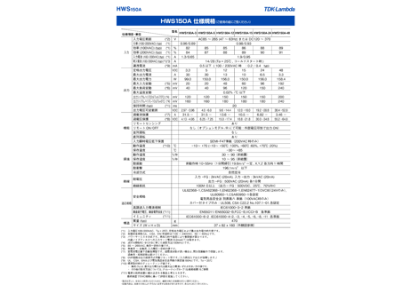 HWS-Aシリーズ｜HWS150A-48/A(TDKラムダ製)｜ACDCユニット電源｜カバー付きタイプ｜150W｜48V