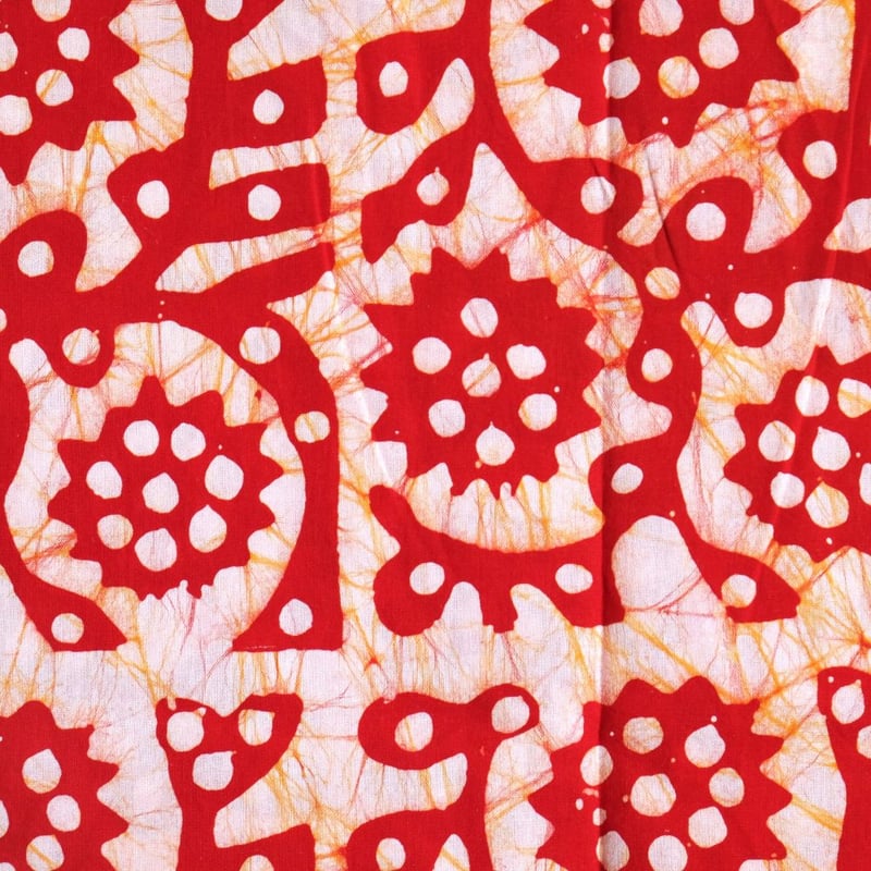 バティック 生地 ろうけつ染め ブロックプリント 約85×290cm インド綿