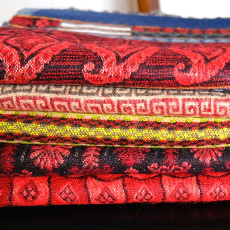 ヤクウール ショール ブランケット 約95×200cm インド カシミール 5