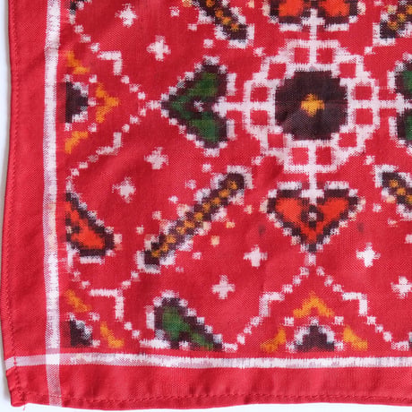 パトラ織り　チーフ　ミニスカーフ　約26×26cm　インド　3種類