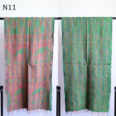 シルクカンタ　ストール　約50×200cm　インド刺し子布　N11～N20