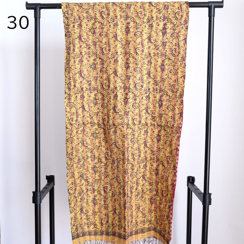 シルクカンタ ストール 約50×200cm インド刺し子布 28-32 | インド雑貨