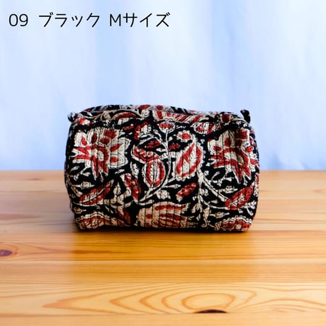 ポーチ インド綿 ブロックプリント Mサイズ 20種類