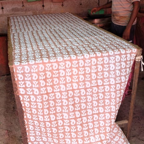 バティック　生地　ろうけつ染め　ブロックプリント　約85×290cm　インド綿　6種類