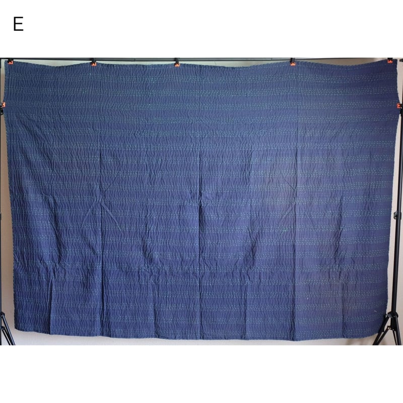 インド刺子　パッチワークのコート マルチクロス グドリ パッチワーク 刺し子刺繍 約152×230cm インド綿 9