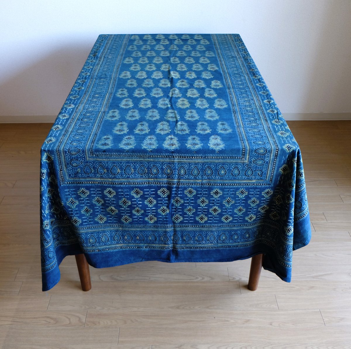 マルチクロス 約145×224cm インド綿 ブロックプリント アジュラック