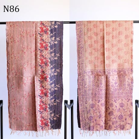 シルクカンタ　ストール　約50×200cm　インド刺し子布　N81～N90