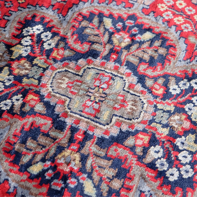 【Vintage rug】149×82cm　インド産　メダリオンラグ Vintage rug】149×82cmインド産メダリオンラグ
