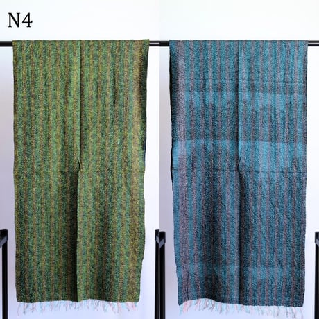 シルクカンタ　ストール　約50×200cm　インド刺し子布　N1～N10