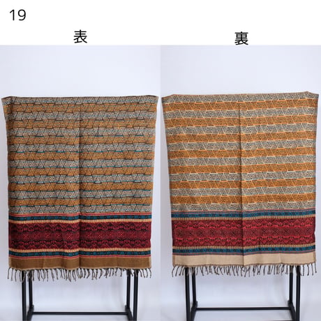 ヤクウール　ショール　ブランケット　約90×200cm　10種類　11-20