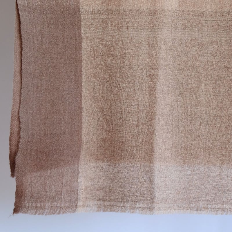 パシュミナ ストール 機械織り 織柄模様入り 約70×200cm 約90g