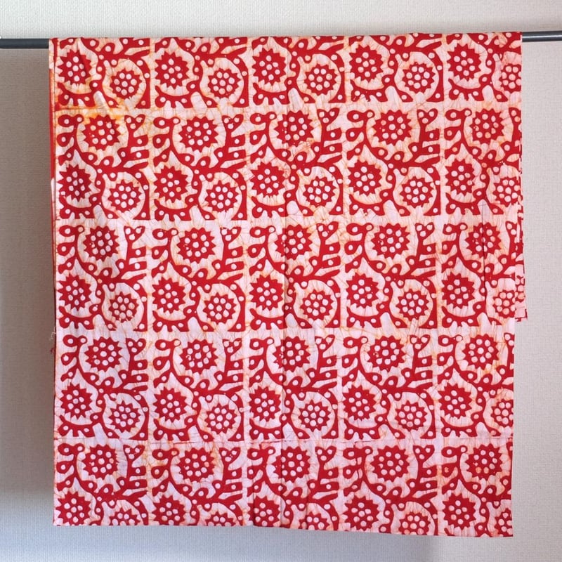 バティック 生地 ろうけつ染め ブロックプリント 約85×290cm インド綿