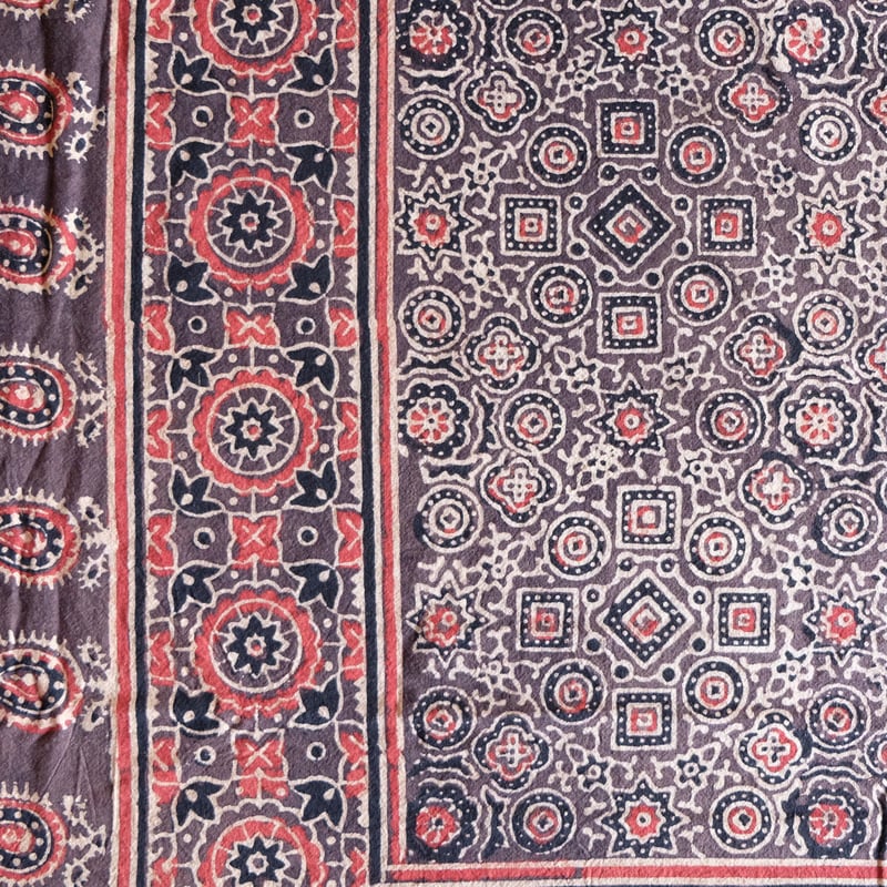 マルチクロス 約145×224cm インド綿 ブロックプリント アジュラック