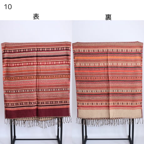 ヤクウール　ショール　ブランケット　約90×200cm　10種類　01-10