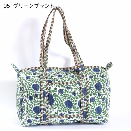 ダッフルバッグ インド綿 ブロックプリント Lサイズ 01～20