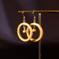 竹細工ピアス　Bamboo Tantra　フープ・ボール